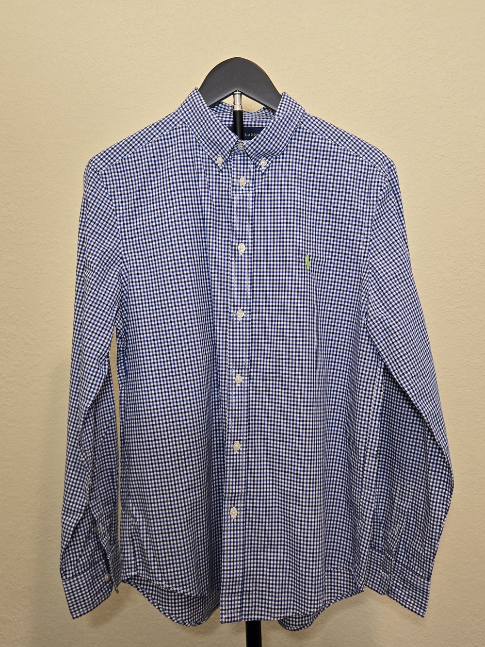 Ralph Lauren Blue/Black Gingham Button-Down Shirt